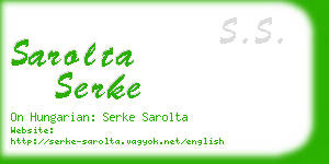 sarolta serke business card